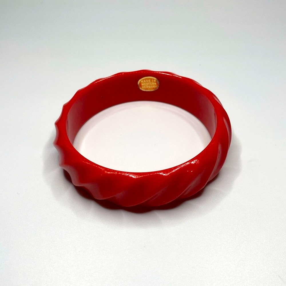 Candy apple red bangle.